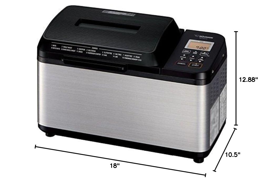 Zojirushi Bb PDC20BA Virtuoso Plus 2 Lb Breadmaker, Black