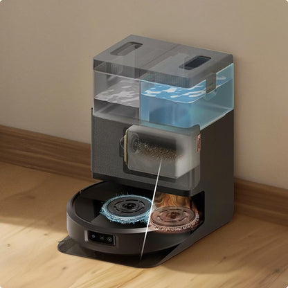 iRobot Roomba Plus 505 Combo Robot Vacuum & Mop with AutoWash Dock - Extending Spinning Mop Pads, Self-Empties, Pad Wash & Heated Drying, Self-cleaning, Recognizes & Avoids Obstacles, LiDAR Navigation