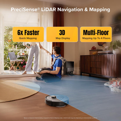roborock Qrevo S5V Robot Vacuum and Mop, FlexiArm Edge Mopping