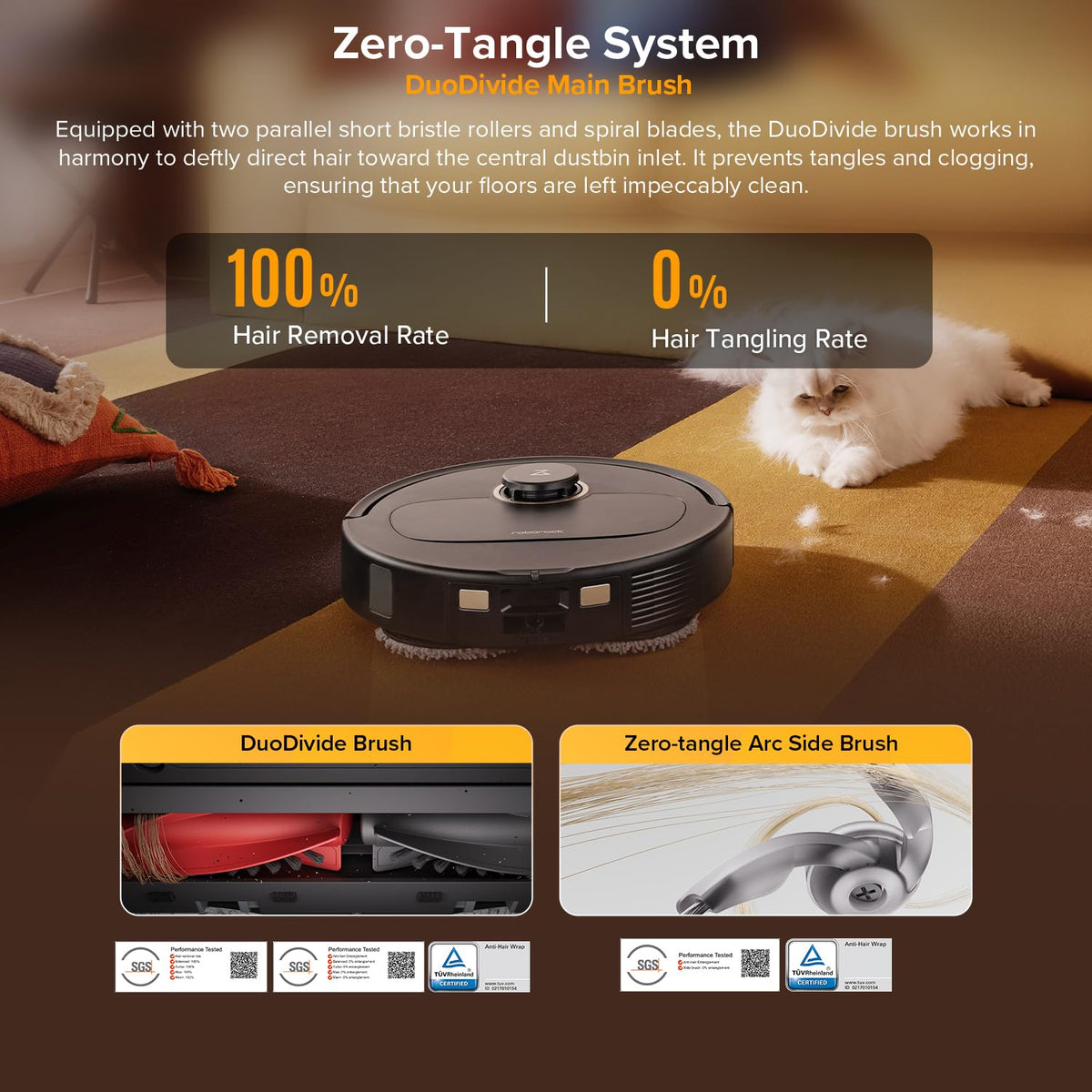 roborock Qrevo S5V Robot Vacuum and Mop, FlexiArm Edge Mopping