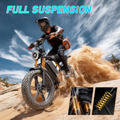 TST Electric Bike for Adults, 48V 15Ah Battery, 1500W Peak Motor, Fat Tire
