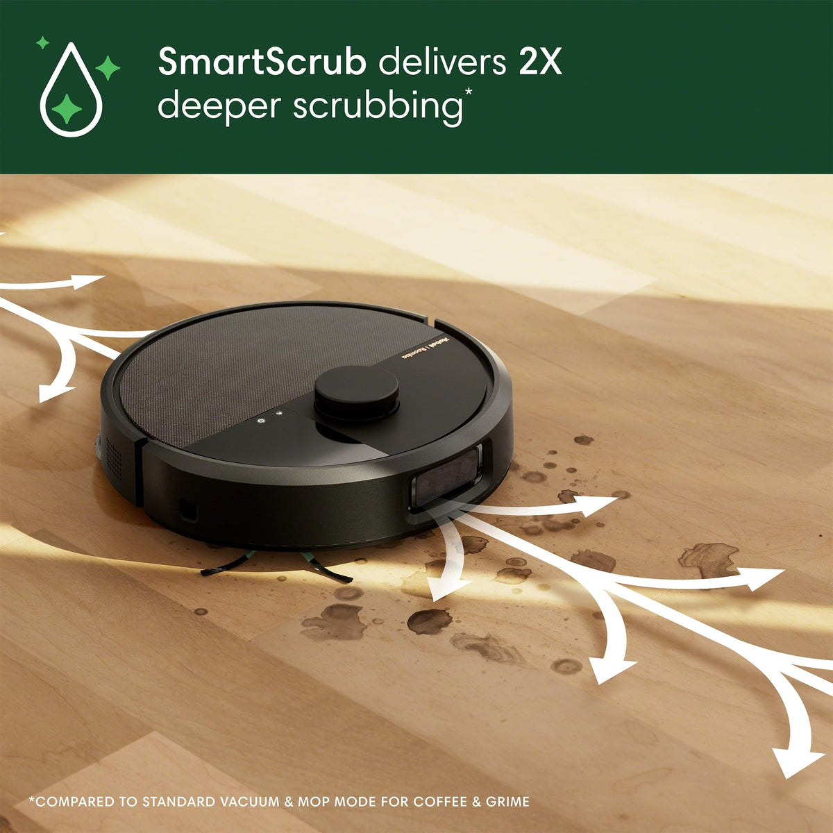 iRobot Roomba Plus 505 Combo Robot Vacuum & Mop with AutoWash Dock - Extending Spinning Mop Pads, Self-Empties, Pad Wash & Heated Drying, Self-cleaning, Recognizes & Avoids Obstacles, LiDAR Navigation