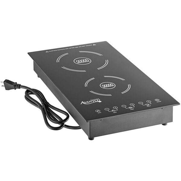 Avantco ID18DB Drop-In / Countertop Double Induction Range / Cooker - 208-240V, 3100W - Image 2