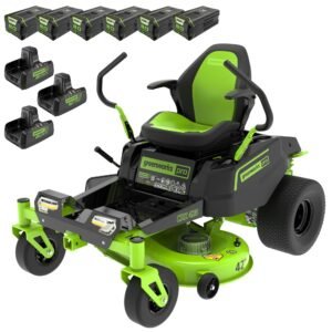 80V 42" Cordless Battery CrossoverT Riding Lawn Mower, Twelve (12) 4.0 Ah Batteries and (3) Dual-Port Turbo Chargers, CRT4281