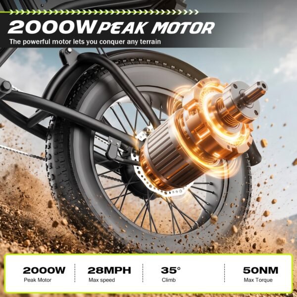 ASKGO motorcycle-style electric bike in black