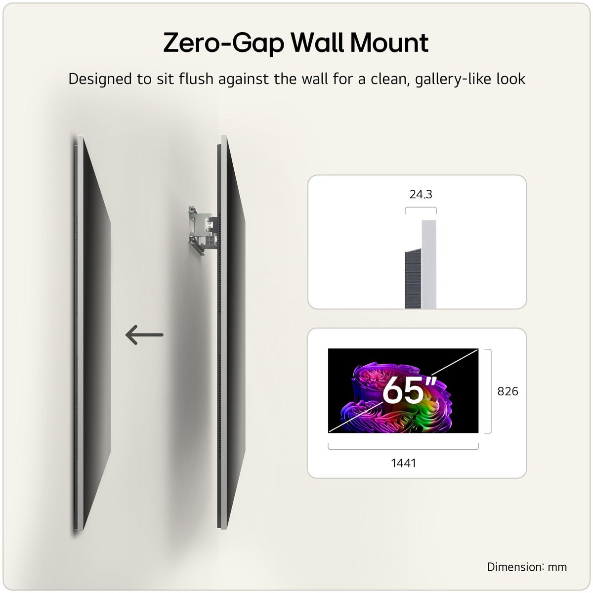 LG OLED65G64LW 65 inch OLED evo AI G6 4K Smart TV - Wall mount version - Image 3