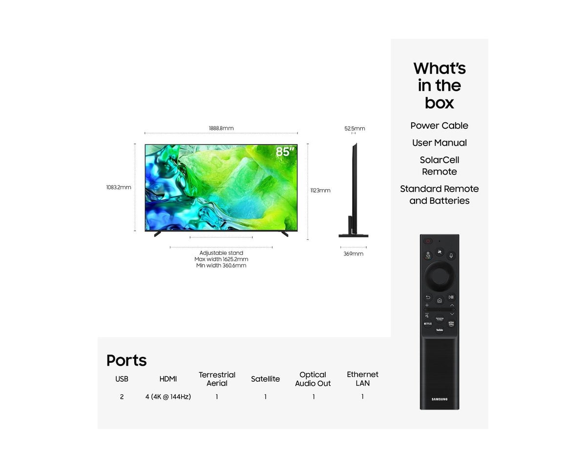 Samsung QE85QN80H 85" Neo QLED QN80H 4K Vision AI Smart TV - Image 2