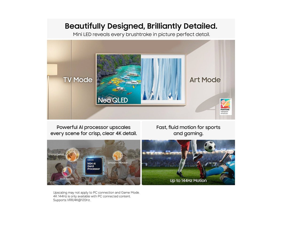 Samsung QE75LS03HW 75" The Frame Pro LS03HW 4K Vision AI Smart TV Art Mode & Wall Mount TV - Image 3