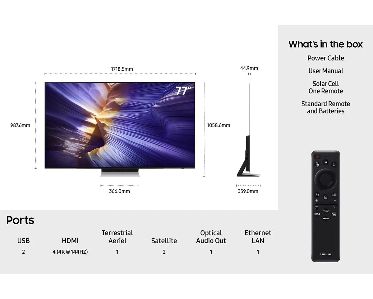 Samsung QE77S90F 77" OLED S90F HDR 4K Ultra HD Smart AI TV - Image 5