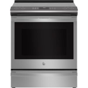 GE Profile 30 Inch Wide 5.3 Cu. Ft. Slide-In Electric Range with True European Convection and Wi-Fi Connectivity